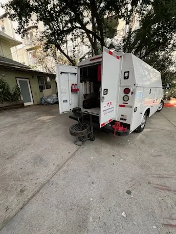 Magnet Plumbing service vehicle on-site for Sewer Line Repair in Cypress Head